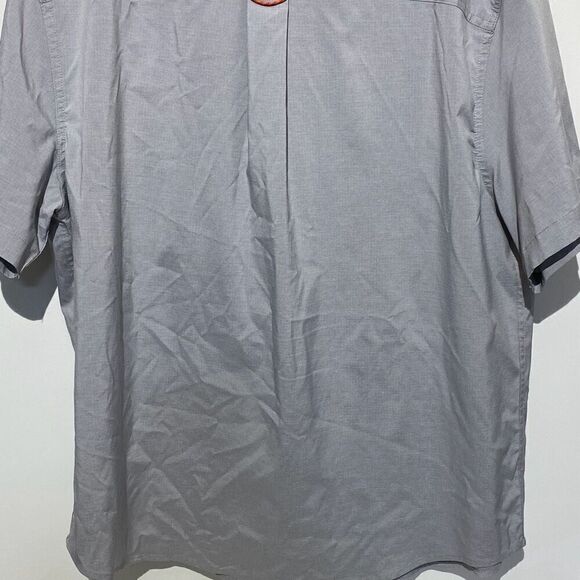 The American Outdoorsman Men's Gray Collared Short Sleeve Button Up Shirt Sz XXL - Picture 9 of 12